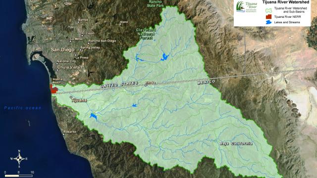 Map of the Tijuana/San Diego Watershed