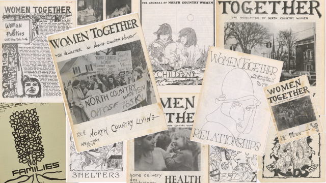 Collage of Women Together Newsletter Covers