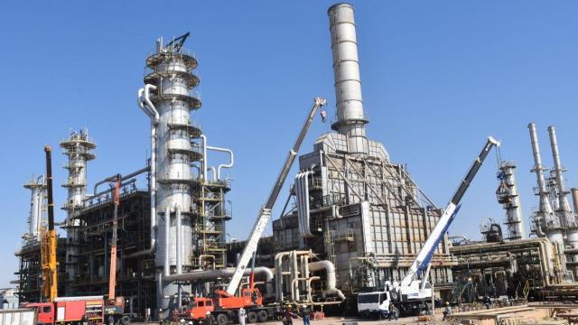 An oil facility in Basra, Iraq