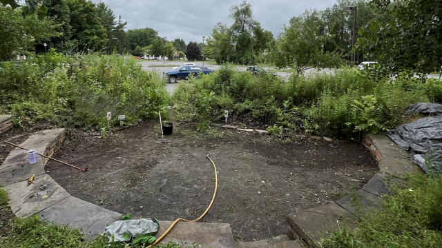 The teaching circle located in the back of the Garden