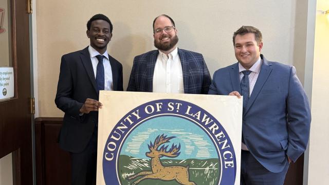 Image of me (right), supervisor (middle), and fellow intern (left)