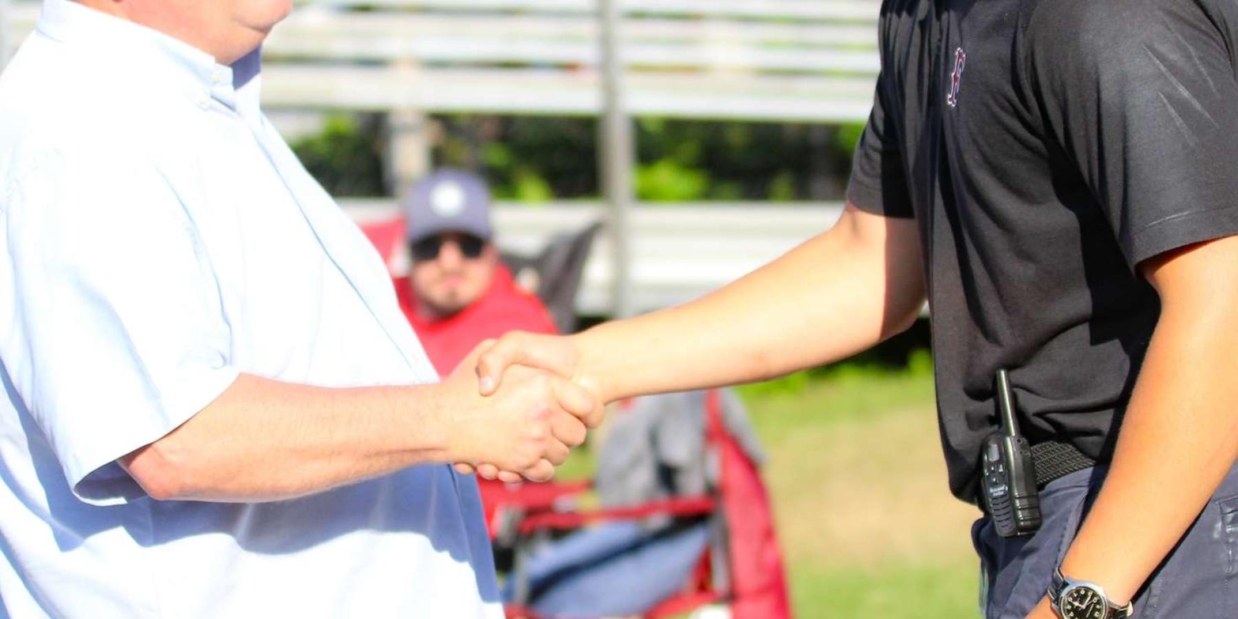 Performing administrative duties at a Commodores Baseball Game