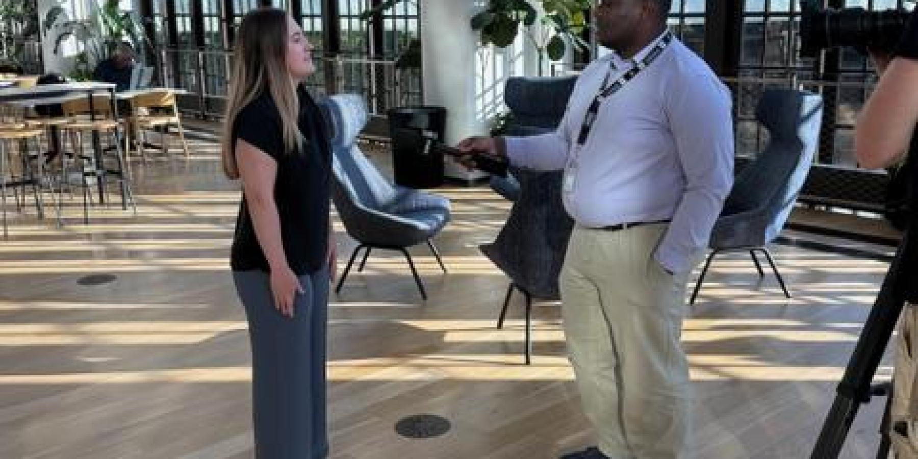 Interview from local news station