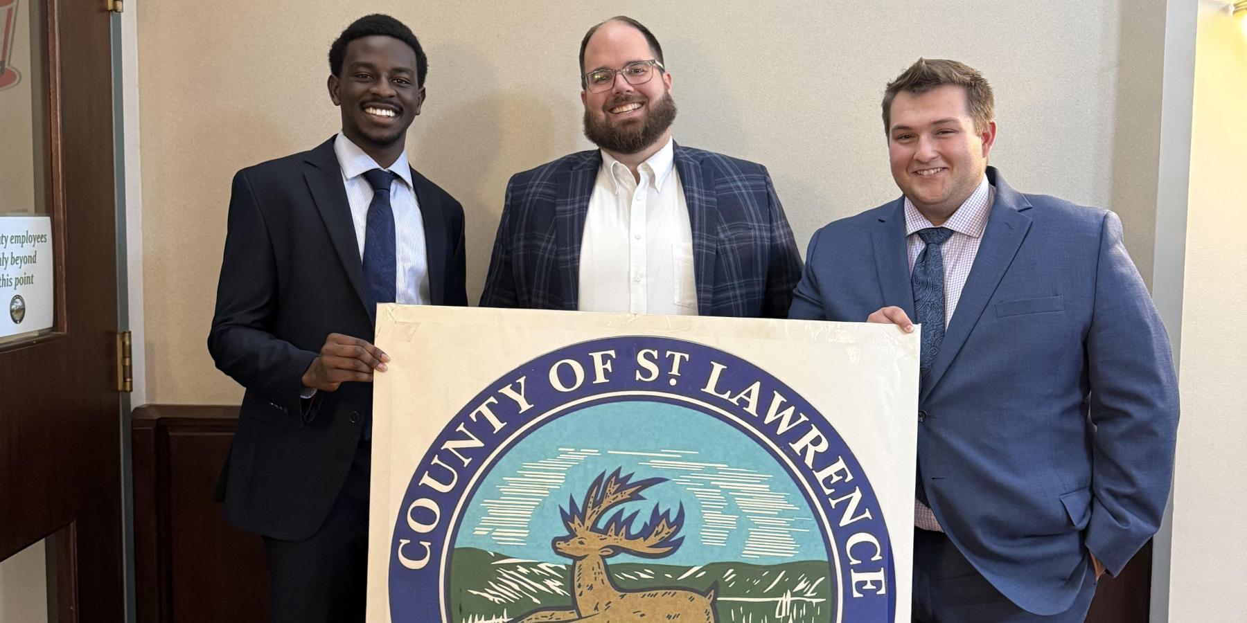 Image of me (right), supervisor (middle), and fellow intern (left)