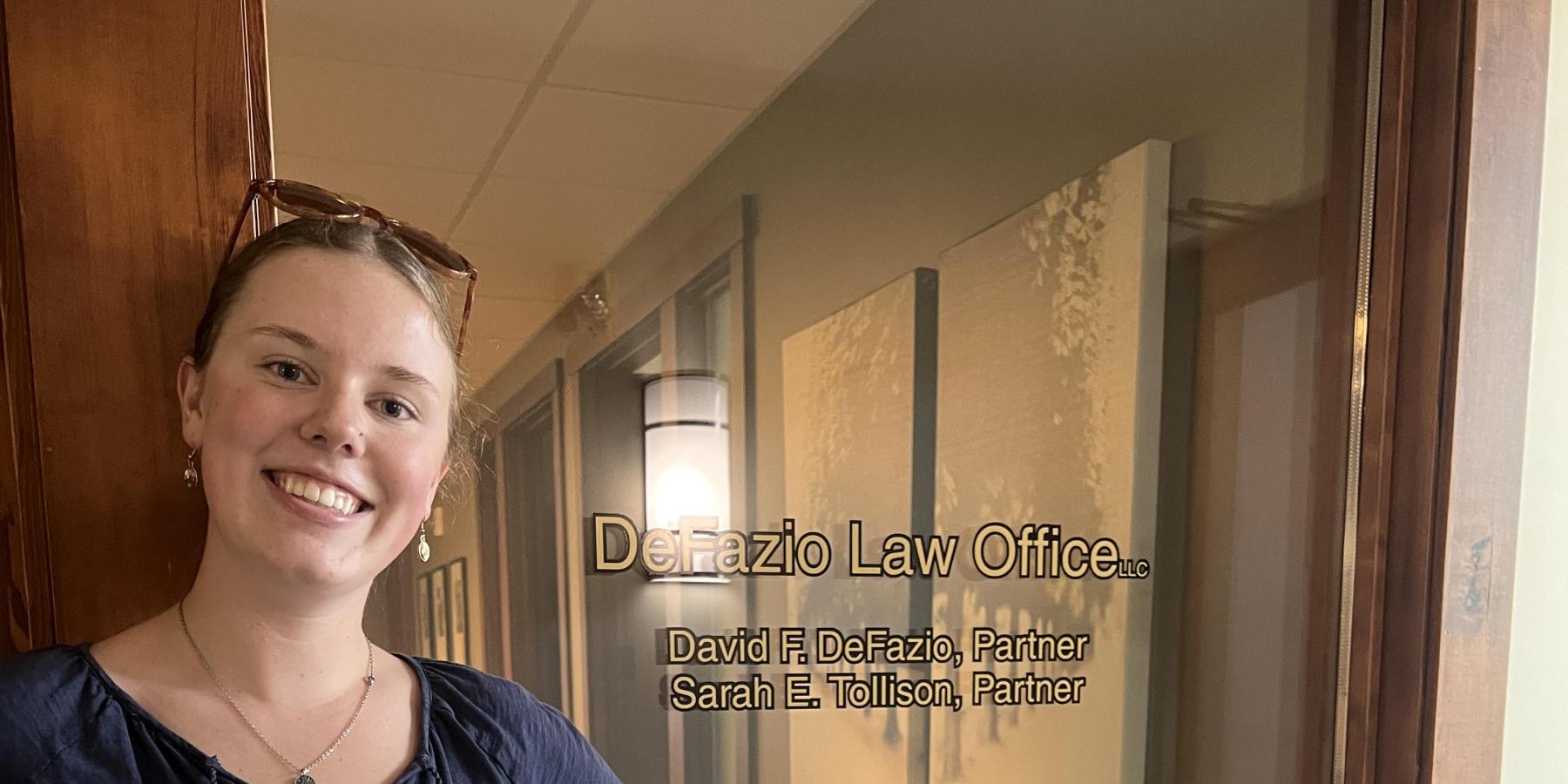 Photo in front of the law office