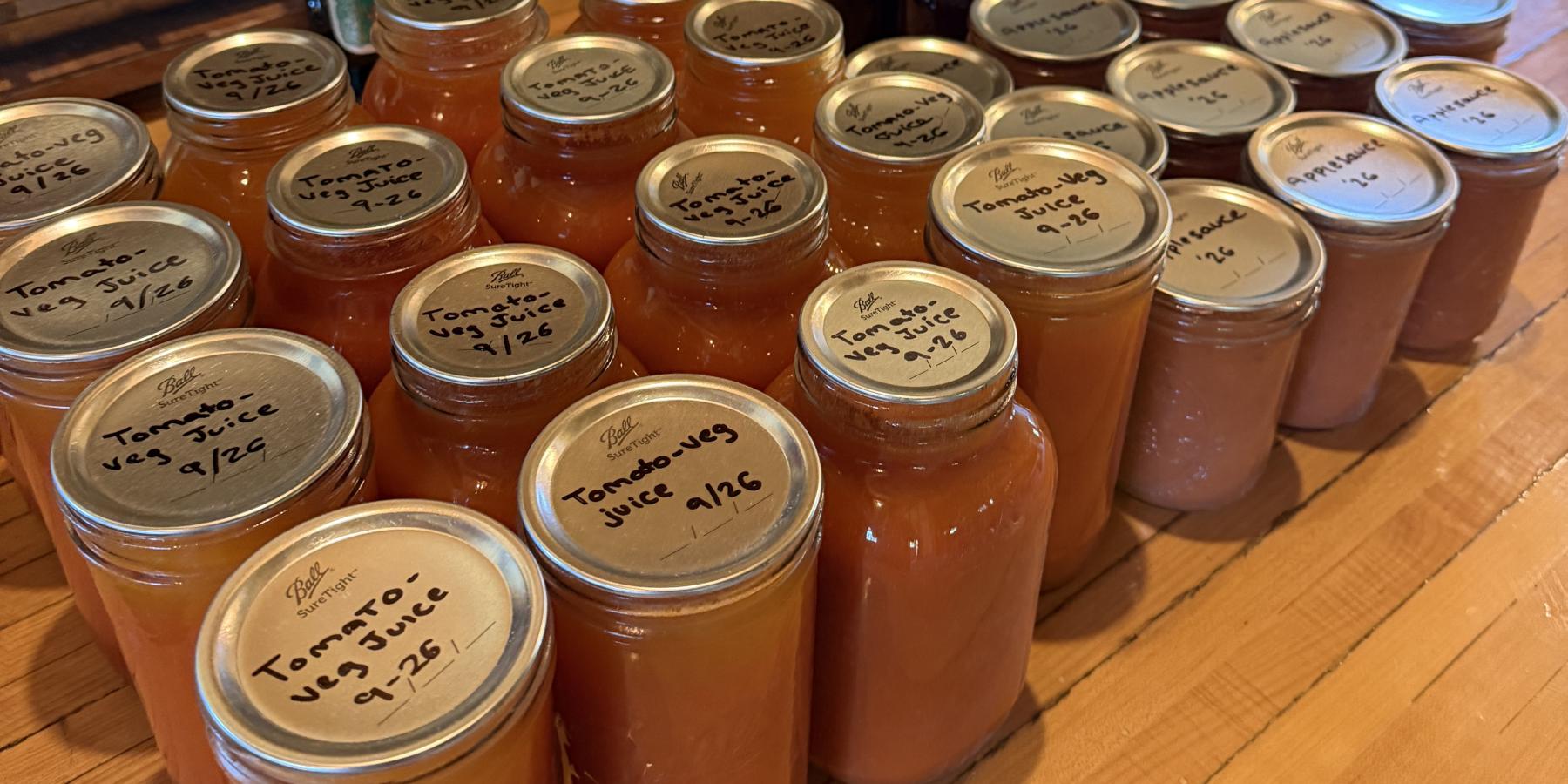Canned Vegetable and Fruit Juices and Applesauce