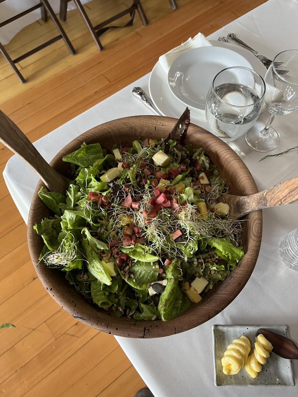 Salad at a catering event 