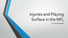Injuries and Playing Surface in the NFL title page