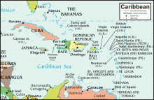 Map of Caribbean