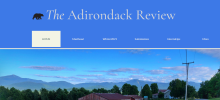 A screenshot of The Adirondack Review home page. 
