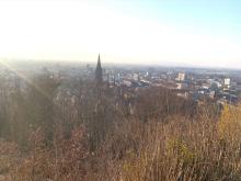The skyline of Freiburg, Germany.