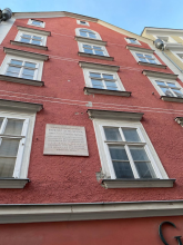 A photograph of the exterior of the Mozart House.