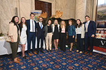 Summer interns with Senator Jeanne Shaheen at Experience New Hampshire event.