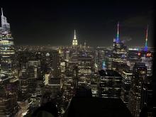 View of Manhattan from the top of the Rockerfeller building. 