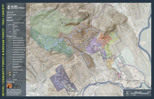 Map of the trail plan for Bethel Community Forest, where I did most of my trail work this summer.