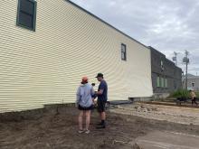 Nora Kenyon interviewing for North Country Public Radio.