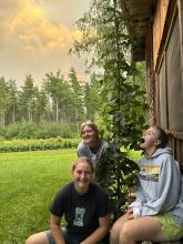 Summer 26' littleGrasse apprentices by phenomenal wild lettuce: Emma, Maggie, Hannah (left to right)