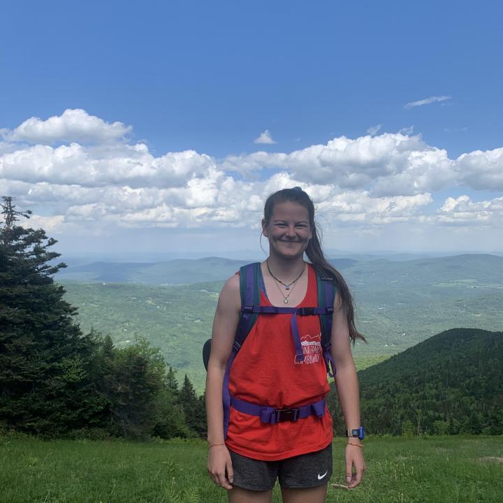 picture of Abby on top of Mad River Glen VT