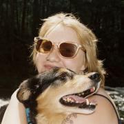 Me with my dog, Arlo.