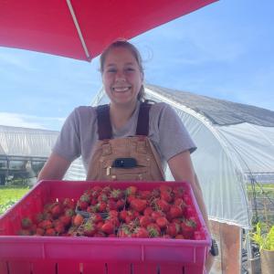 Alexis with strawberries!