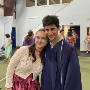 A student and I at The Grove School graduation 